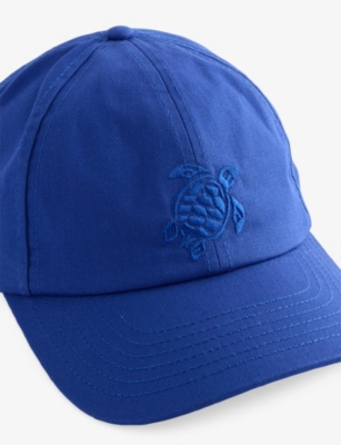 Vilebrequin Womens Turtle-embroidered Cotton-twill Baseball Cap Marrakech