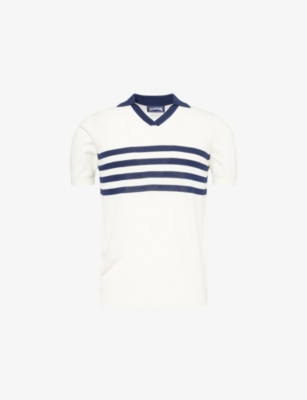 VILEBREQUIN: Amour Striped Knitted Cotton T-Shirt
