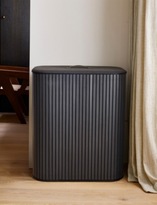 Joseph Joseph Black Tota Luxe Laundry Separation Basket 90l In Black
