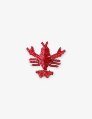 LES OTTOMANS: Lobster Bead-Embellished Napkin Rings Set of Two
