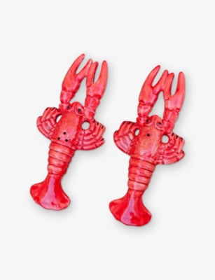 LES OTTOMANS: Lobster Ceramic Salt and Pepper Shakers