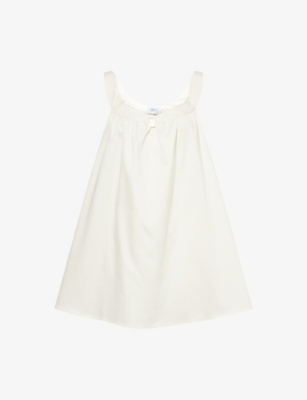 Buci Nyc Womens Ivory Pollen Shift Cotton Mini Dress In White