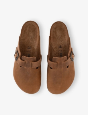 BIRKENSTOCK: Boston Regular-Fit Suede Clogs