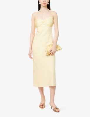 PRETTY LAVISH: Joely Contrast-Panel Woven Midaxi Dress