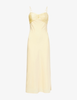 PRETTY LAVISH: Joely Contrast-Panel Woven Midaxi Dress