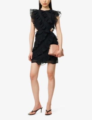 PRETTY LAVISH: Joss Ruffle Woven Mini Dress