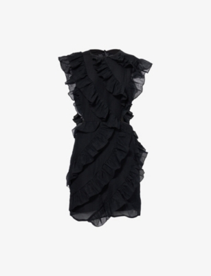 PRETTY LAVISH: Joss Ruffle Woven Mini Dress