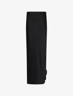 PRETTY LAVISH: Breya Mid-Rise Satin Maxi Skirt