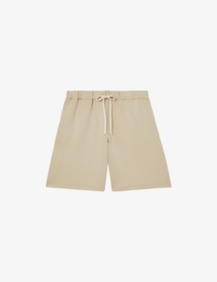 Shop Reiss Womens  X Les 100 Ciels Longline Relaxed-fit Jersey Shorts In Sage