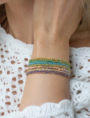 LA MAISON COUTURE: ASSYA Panama Sterling-Silver and Silk Friendship Bracelet