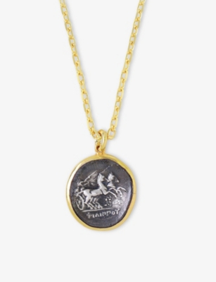La Maison Couture Womens Ece London The Chariots Coin 22ct Yellow Gold Vermeil&nbsp;necklac In Gold
