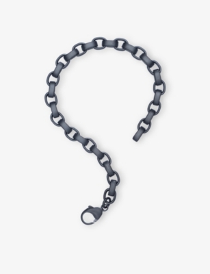 LA MAISON COUTURE: Biiju Black Frost Black Rhodium-Plated Sterling-Silver Bracelet