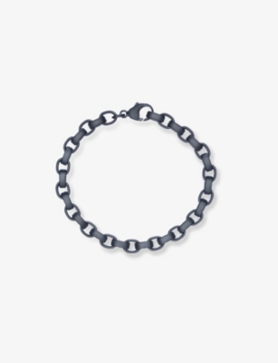 LA MAISON COUTURE: Biiju Black Frost Black Rhodium-Plated Sterling-Silver Bracelet