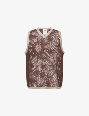 Oas Mens Astrea Orion Crochet Cotton-blend Vest