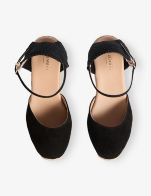 Lk Bennett Womens  Marissa Suede Platform Espadrilles