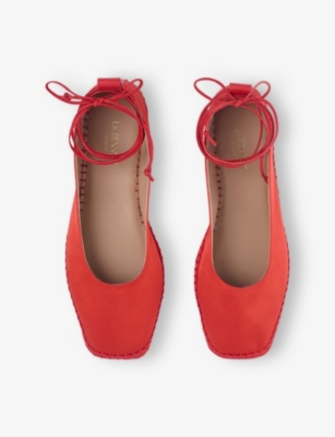 LK BENNETT: Mia Ankle-Tie Satin Espadrilles