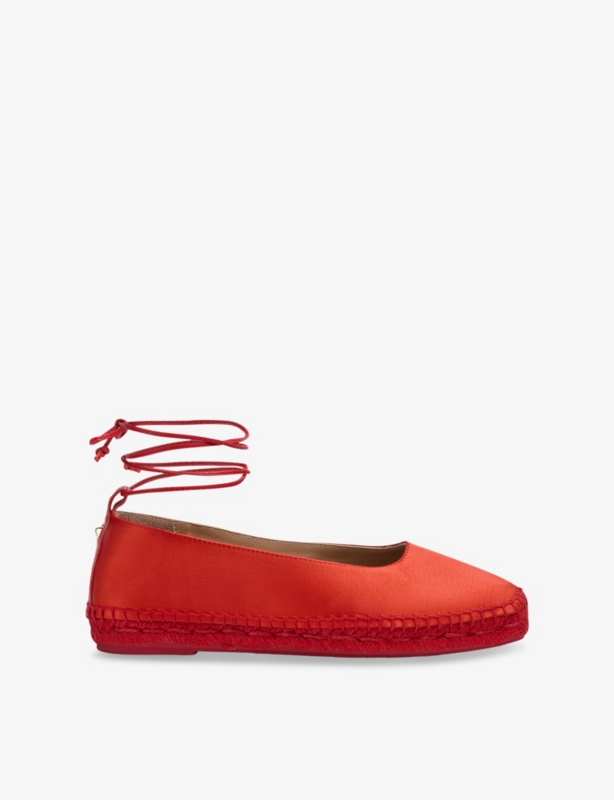 Mia Ankle-Tie Satin Espadrilles