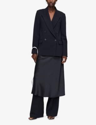 JOSEPH: Jaden Double-Breasted Woven Blazer