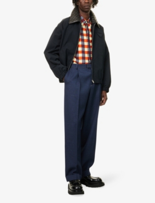 BOTTEGA VENETA: Melange Wide-Leg Wool Trousers