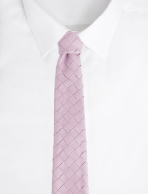 BOTTEGA VENETA: Intrecciato Woven Leather Tie