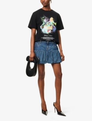 Coperni Womens Black Disney X  Boxy Graphic-print Cotton-jersey T-shirt