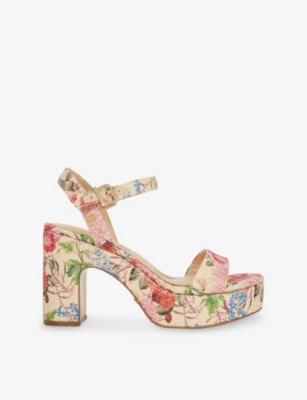 DUNE WOMENS MULTI RAFFIA MONOTONE RAFFIA PLATFORM SANDALS EUR 36 / 3 UK 