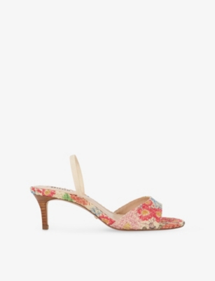 DUNE: Madelines Faux-Raffia Heeled Sandals