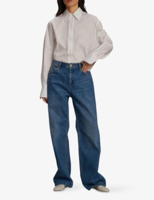Soeur Womens Calvin Straight-leg Denim Jeans Denim Bleu Delave In Denim Bleu Delave
