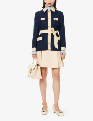 VALENTINO GARAVANI: Caban Contrast-Trim Woven Jacket