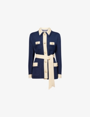 VALENTINO GARAVANI: Caban Contrast-Trim Woven Jacket