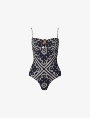 MALINA: Mandy Bamboo-Ring Bandeau Swimsuit