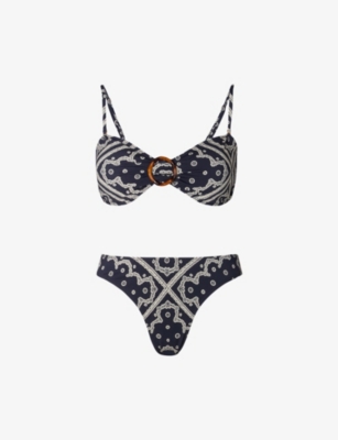 MALINA: Viola Bandana-Pattern Bikini Bottoms