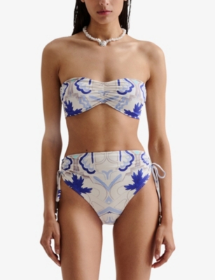 Malina Womens Mosaic Lottie High-rise Bikini Bottoms
