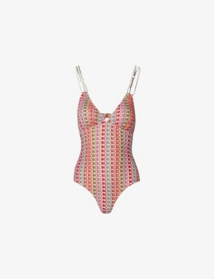 MALINA: Nerea Patterned Knitted Swimsuit