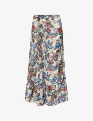 MALINA: Amandine Split-Hem Mesh Maxi Skirt