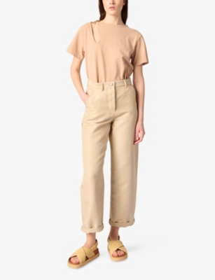 MAJE: Jewel-Embellished Short-Sleeve Cotton T-Shirt