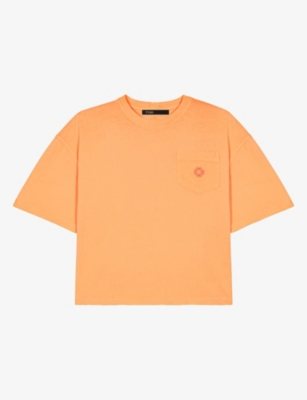 MAJE: Branded Short-Sleeved Cotton-Jersey T-Shirt
