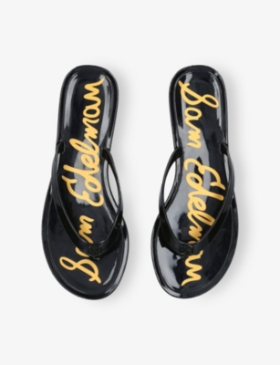 Sam Edelman Dean Jelly Flip Flop Black Jelly In Black