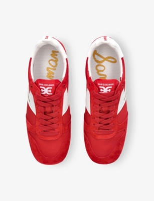 SAM EDELMAN: Zaria Suede Low-Top Trainers