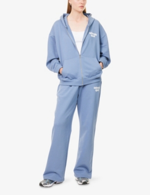 ADANOLA: Bold Brand-Print Cotton-Jersey Hoody