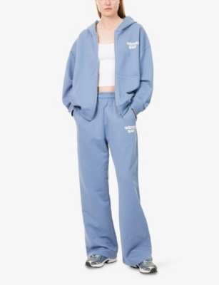 ADANOLA: Bold Wide-Leg Cotton-Jersey Jogging Bottoms