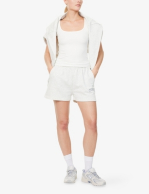 ADANOLA: Scoop-Neck Ribbed Jersey Top