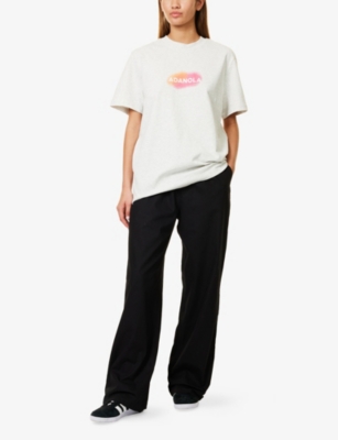ADANOLA: Oversized Brand-Print Cotton-Jersey T-shirt
