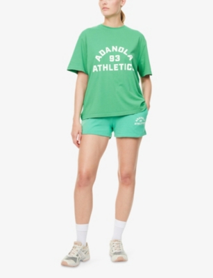 Shop Adanola Womens Jade Green Campus Vintage-wash Cotton-jersey T-shirt Xl