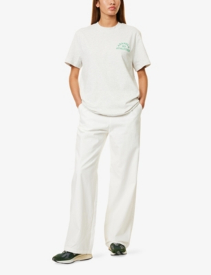 ADANOLA: Oversized Campus Cotton-Jersey T-shirt