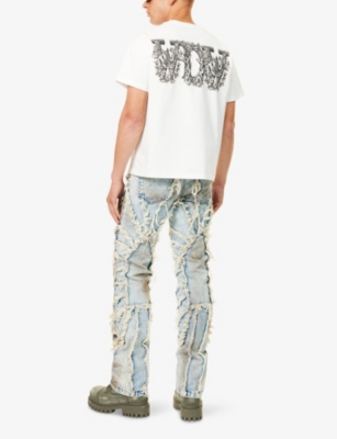 WHO DECIDES WAR BY EV BRAVADO: Crossed Heart Crewneck Cotton-Jersey T-Shirt