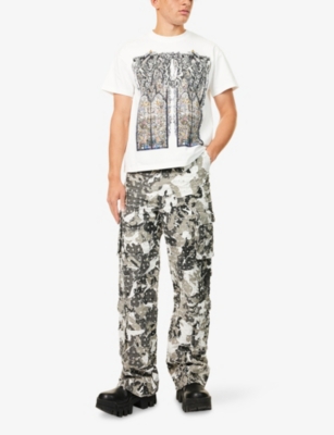 Who Decides War By Ev Bravado Mens Micros Distressed Camouflage Cotton Trousers Grey