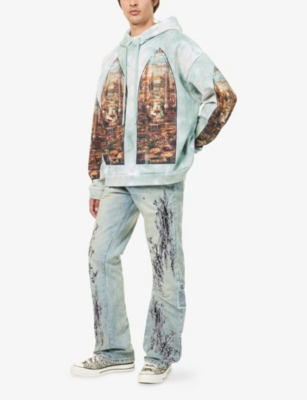 Who Decides War By Ev Bravado Mens  Scratched Embroidered Denim Jeans