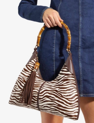 DUNE: Dickenson Bamboo-Handle Leather Shoulder Bag