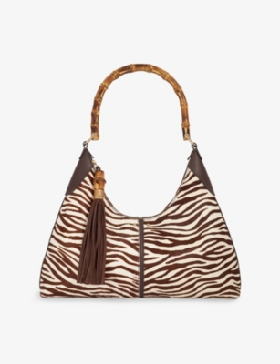DUNE: Dickenson Bamboo-Handle Leather Shoulder Bag